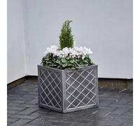 STORM TRADING GROUP Small Garden Lazio Square Planter Flower Box Pewter