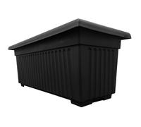 STORM TRADING GROUP Sovereign Trough Slate Grey 70cm Lightweight Plastic Planter For Growing Flowers - 1 x