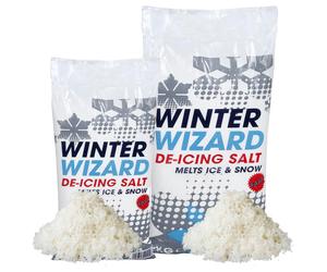 STORM TRADING GROUP White Grit De-Icing Winter Rock Salt Ideal for Roads, Driveways & Paths - 20kg (2 x 10kg Bags)