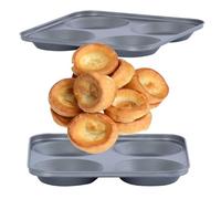 STORM TRADING GROUP Yorkshire Pudding Tray 4 Cup Giant Oven Tray Non Stick Coating Pudding Baking Tin (3)