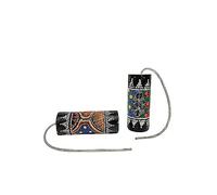 Storm Tube - Multicoloured - Wood & Metal - Hand Carved with Thunder Sound - 23 cm