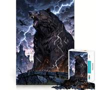 Stormbreaker︰ The Wrath of The Thunder Bear Jigsaw Puzzles for Teenagers 1000 Pieces Mind Puzzle Peaceful Fun Art Assembly Lovely Gift 38x52cm
