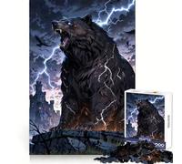 Stormbreaker︰ The Wrath of The Thunder Bear Jigsaw Puzzles for Teenagers 1000 Pieces Mind Puzzle Peaceful Fun Art Assembly Lovely Gift 38x52cm