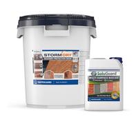 Stormdry Masonry Waterproofing Cream 20L + Soluguard Biocide - Exterior Brick, Stone, Concrete Waterproofing Sealer Bundle