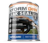 Stormdry One Coat Liquid Rubber Leak Seal (500ml, Black) | Quick-Dry Waterproof Leak Sealer for Emergency Roof and Gutter Repair on Brick, Concrete, Metal, Roof Felt | Self-Levelling