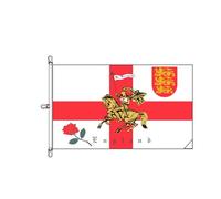 stormflag England Rose and Lion Flag 5x8ft England Rose and Lion Charger St George 150x250cm Outdoor Flag Polyester 110g/m² with Three Hooks