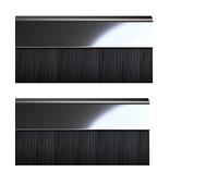 STORMGUARD 02AM0010914CH BDS Cover Clip Bottom of The Door Brush Draught Seal, Chrome, 914 mm, Set of 2 Piece