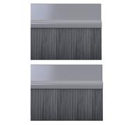 STORMGUARD 02AM0031000GR BDS Self Adhesive Bottom of The Door Brush Draught Seal, Grey, 1 m, Set of 2 Piece