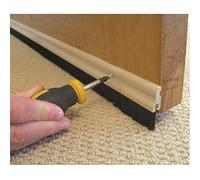838mm Long - Door Draught Excluder Brush Strip Bar 25mm Wood Finish - Can be painted