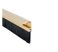 STORMGUARD 02SR0720838G Bottom of The Door Brush Strip Draught excluder 838mm (2'9"") Gold with Cover to CONSEAL Screws, 838 mm"