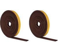 Stormguard 05SR034005MB 5m EPDM 'P' Profile Self-Adeshive Rubber Draught Excluder - Brown (Pack of 2)