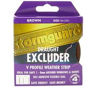 Stormguard 05SR180005MB 5m Self-Adeshive ' V ' Seal Tape Draught Excluder - Brown