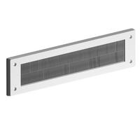 STORMGUARD 06SR0150000W Internal PVC Letter Box Brush Cover-White, Aluminium, External dimentions 335mm x 75mm Aperture 279mm x45mm, White