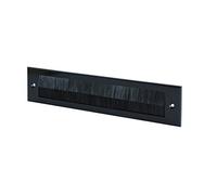 STORMGUARD 06SR0170000BL Metal Letter Box Brush Cover Black, External Size 338mmx78mm Internal Aperture 279mm x 45mm