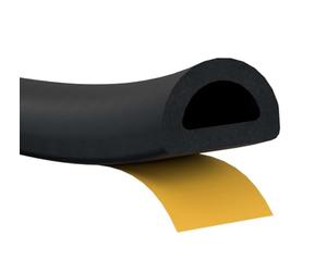 Stormguard 10 Metres, D Black EPDM Draught Excluder Self Adhesive Rubber Door Window Seal Roll
