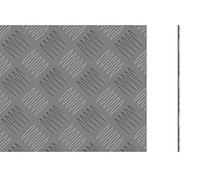 STORMGUARD 18AM035 Checker Plate, Aluminium, 1000mm x 200mm x 2mm, Set of 2 Piece