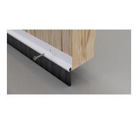 Stormguard 914mm White Brush Bottom Door PVC Seal - Draught Excluder, Seals Gaps up to 25mm, Adjustable Fixings [02SR0200914W]