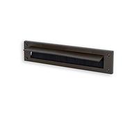 STORMGUARD Brown 06SR0160000B Internal PVC Letter Box Brush Cover with Flap, External-335mm x 75mm (Internal-279mm x45mm)