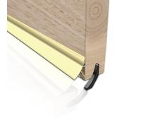 Stormguard Concealed Weather Deflector for Timber Doors - 914mm Hidden Under-Door Draught Excluder Strip, Push-Fit, Protects Against Draughts, Water & Dust, Ideal for Exterior Timber Doors 32mm (Gold)