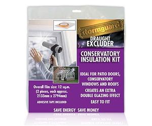 Stormguard Conservatory Secondary Double Glazing Film - 12 m² Shrink Fit Window Insulation, Draught & Heat Loss Barrier, Easy to Apply, Ideal for Conservatories & Single-Glazed Windows