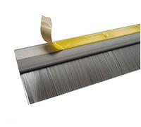 Stormguard Door Draught Excluder Bottom Brush Bar Self Adhesive Strip 25mm. 1 Metre (1, Grey)