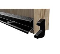 Stormguard Double Fin Door Rain Deflector Seal Water Weather Bar Drip Board UPVC Timber 914mm (Black)