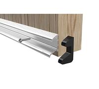 Stormguard Double Fin Door Rain Deflector Seal Water Weather Bar Drip Board UPVC Timber 914mm (Silver)