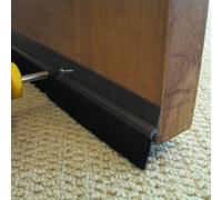 Stormguard Draught Excluder Pvc Bottom Door / Garage Brush Seal Brown 914mm