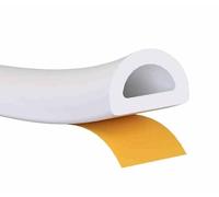Stormguard EPDM Draught Excluder Self Adhesive Rubber Door Window Seal Roll (10 Metres, D White)