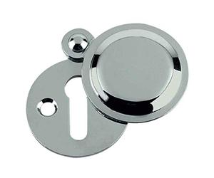 Stormguard Keyhole Cover Escutcheon Covered Plate Draught Excluder Lock Cover Victorian (1, SILVER)
