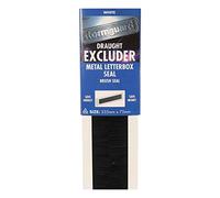 Stormguard Letterbox Draught Excluder Seal Brush with Flap Letter Box Metal Weather Cover (No Flap, White)