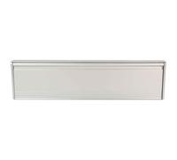 Stormguard Premium Metal Letter Box Cover Draught Excluder With Brush & Flap - Silver