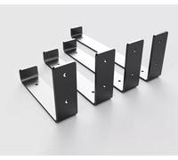 Stormguard Steel Shelf Brackets, U-Shape, Made from Mild Steel, Laser Cut Precision & Accurate 90° Bend, Heavy Duty Wall Support, Various Sizes & Colours (Bare Steel, 15cm)