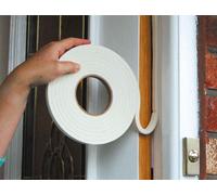 Stormguard Sureseal White Foam Draught Excluder - Gaps Uptp 5mm Self Adhesive Foam Strip 5M - Pack Of 5