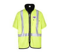 Stormline Stormtex 982TNS Class 3 Hi-Vis Waterproof Body Warmer - EN 20471 Compliant Workwear Vest for Construction, Farming & Marine - Reflective Tape, Quilted Lining - Yellow (Medium)