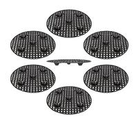 Stormshopping 6 Pcs Plant Level Pot Elevator, Heavy Duty 30 cm / 12 Inch Plant Stand, Black Round Plant Flower Pot Holder Plastic Plant Risers for Indoor Outdoor Garden Deck Floor Protector