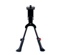 Stormshopping Bike Kickstand Adjustable Aluminium Alloy Stationary Bike Stand For Adult Electric Bicycles,Double Leg Non-Slip Center Mount Kickstand For Adult Bike Fit 24-29inch Heavy-Duty Cargo Bike