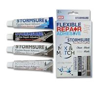 Stormsure Adhesive Variety Pack: 4 x 15g Tubes in Clear, Black, Khaki, White - The Ultimate Repair Kit