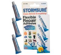 Stormsure Flexible Repair Adhesive: 3 x 5g Clear Glue - Highly Durable, Waterproof Glue for All Repairs