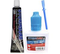Stormsure Fast Curing Flexible Repair Adhesive - 15g Black + 30ml Stormcure Accelerator + Spatula - Fast Repairs for Waterproof, Long Lasting Results