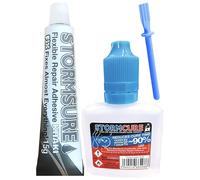 Stormsure Fast Curing Flexible Repair Adhesive - 15g Khaki + 30ml Stormcure Accelerator + Spatula - Quick and Reliable Repairs for Strong and Flexible Results