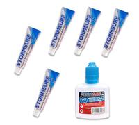 Stormsure Fast Curing Flexible Repair Adhesive - 5x 5g Clear Adhesive + 30ml Stormcure Accelerator: ~90% Faster Repairs without Compromising Durability