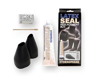 Stormsure Latex Drysuit Wrist Seal Replacement Kit - Cone-Shaped Wrist Seal Repair with Latex and Stormoprene Adhesive (90g)