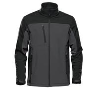 Stormtech Men's Cascades Softshell Jacket, Dolphin/Black, L