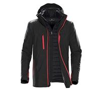 Stormtech Mens Matrix System Jacket, Black/Bright Red, Medium. XB-4