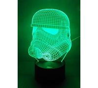 Stormtrooper 3D Night Light LED Illusion Lamp Bedside Desk Table Lamp, Loveboat 7 Color Changing Lights with Acrylic Flat & ABS Base & USB Charger as Home Decor and A Best Gift
