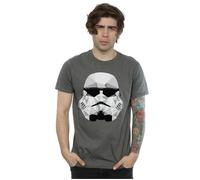 Stormtrooper Geometric Helmet T-Shirt Star Wars Charcoal M