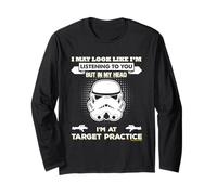 Stormtrooper in My Head I'm At Target Practise Slogan Long Sleeve T-Shirt