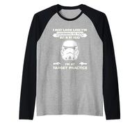 Stormtrooper in My Head I'm At Target Practise Slogan Raglan Baseball Tee