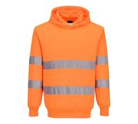 Stormway Essential Hi Vis Hooded Sweatshirt, Workwear, Polycotton High Visibility, UK Sizes XS to 6XL